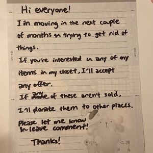 Please leave a comment for any of the items you’re interested